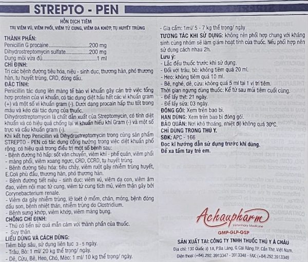 Á CHÂU STREPTO PEN LA (HD) - Lọ 100ml - Ảnh 4