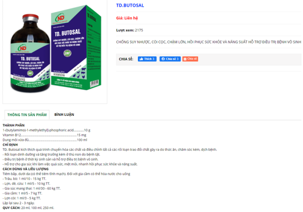 ND TD Butosal - Lọ 20ml - Ảnh 3