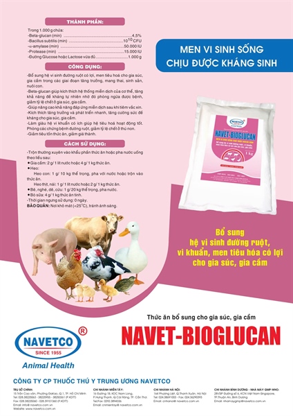 NAVET BIOGLUCAN - 1 Kg - Gói 1 Kg( 10 trong 1)