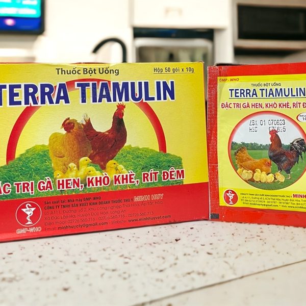 Minh Huy Tera Tiamulin 10gr - Hen gà, rít đêm - hộp 50 gói