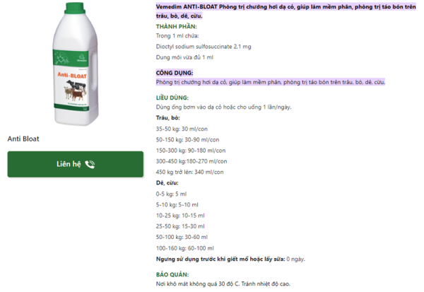 VMD Anti Bloat 250ml - Lọ - Ảnh 2