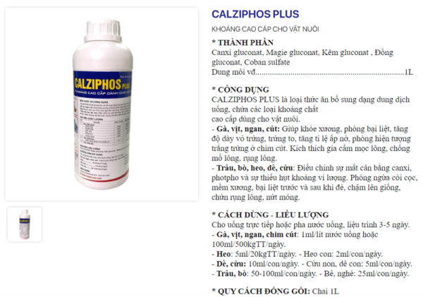 Viavet Calziphos Plus - CHAI 1 lít - Ảnh 2