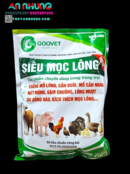 GOOVET SIÊU MỌC LÔNG 1Kg - Gói