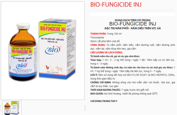 Bio FUNGICIDE INJ 100ml - Lọ - Ảnh 3