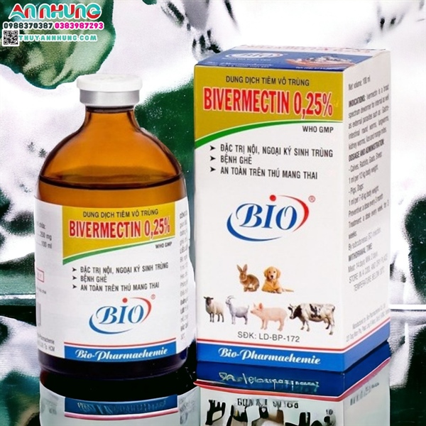 BIVERMECTIN 0.25% - Thùng 25 chai