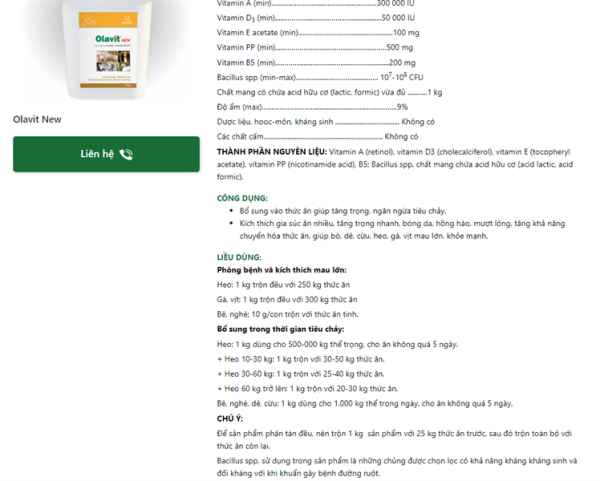 VMD OLAVIT 1kg - Thùng 10 gói - Ảnh 4