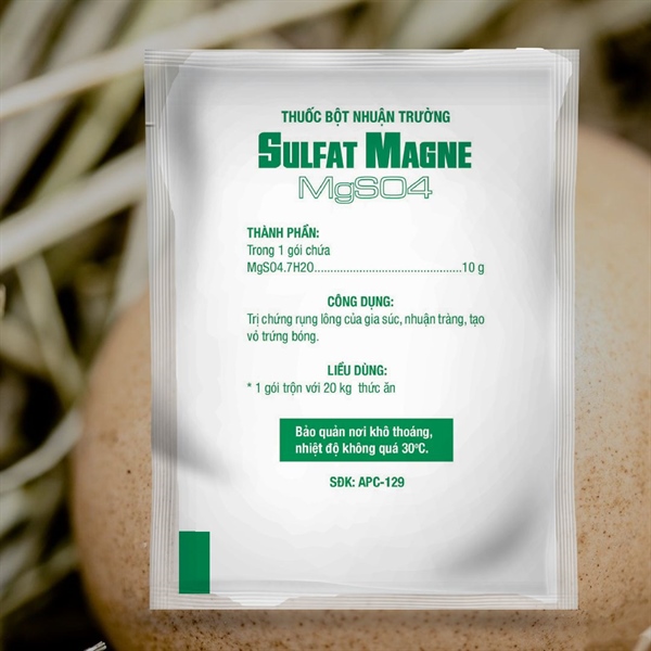 Á Châu Sulfat Magne - MgSO4 - 10gr - TRẮNG - Gói 10gr