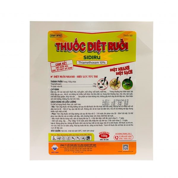 VIAVET SIDIRU - Thuốc diệt ruồi 100gr - Gói