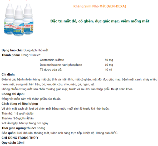 Goovet KS nhỏ mắt Gen dexa 10ml - Lọ 10ml - Ảnh 2