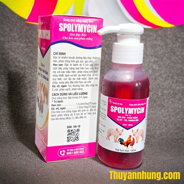 VIAVET SPOLYMYCIN ORAL 100ml - Colistin - Lọ 100ml