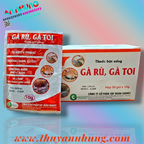 Goovet gà rù, gà toi 10gr - Hộp 50 gói