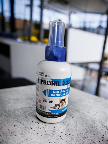 Goovet Fipronil 0,25% 100ml - Spray - lọ