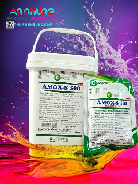 GOOVET AMOX S500 (amox 50%) 1kg - Xô 1kg