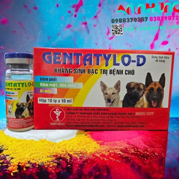 Minh Huy Genta tylo (chó mèo) 10ml - Hộp 10 lọ