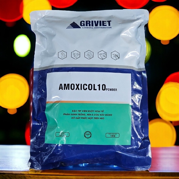 AGRI AMOXICOL 10% 1kg - XANH - 1kg 10in1