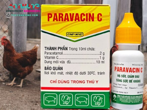 Viavet Paravacin C Oral 10ml - hạ sốt, giảm đau - Hộp 10 lọ - Ảnh 3