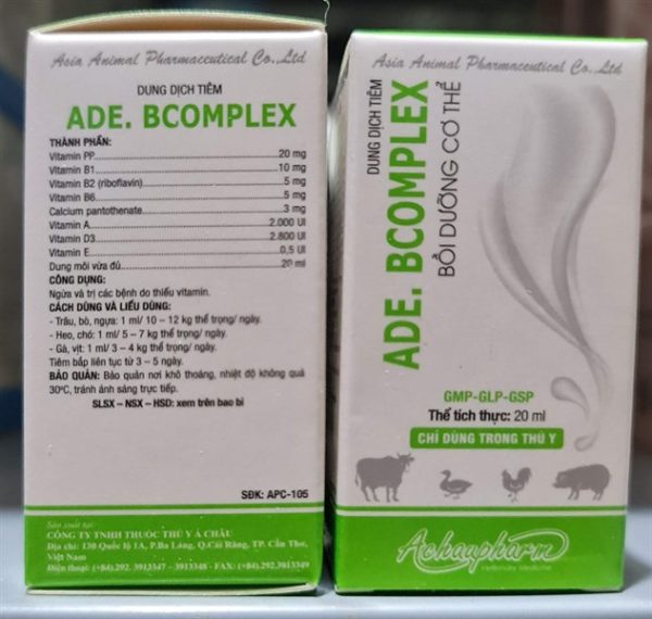 Á Châu ADE BCOMPLEX INJ - Lọ - Ảnh 3