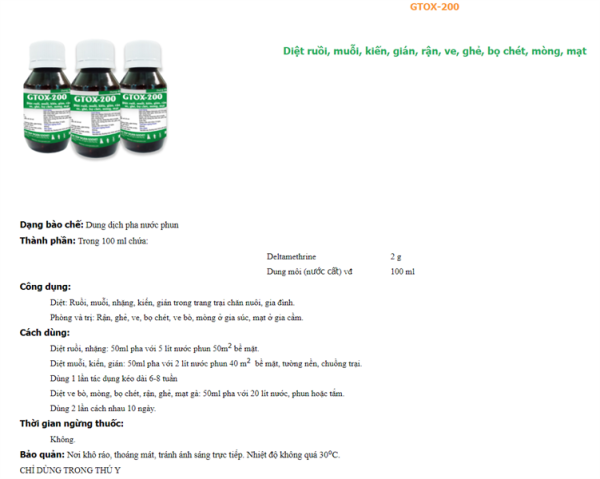 Goovet GTOX 200 50ml - Lọ 50ml - Ảnh 2