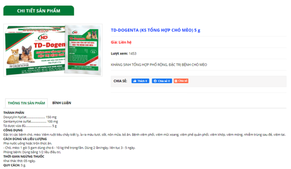 ND TD Dogenta 5gr - hộp 25 gói - Ảnh 4