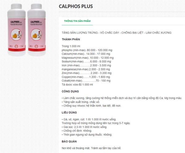 AGRI CALPHOS 1 lít - Bổ sung Can Xi - can - Ảnh 3