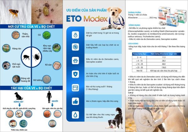 Vemedim ETO Modex - 11,3mg từ 2-4 kg - 1 viên - Ảnh 4