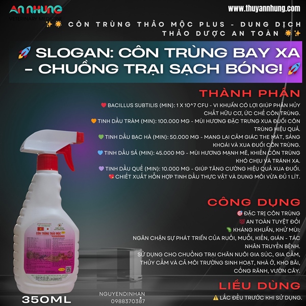 SUMI JAPAN - XỊT Côn Trùng Thảo Mộc 350ml - Chai 350ml