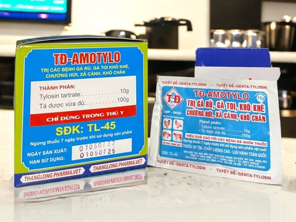 TD Amox 10gr - Gà rù, Toi, khô chân sã cánh - Hộp 50 gói - Ảnh 4