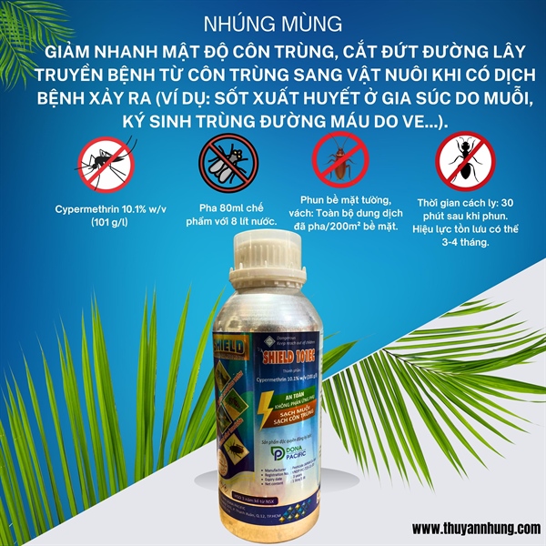 Nhúng mùng SHIELD 101EC (Anh Nhập) 1 Lít - CHAI 1 lít