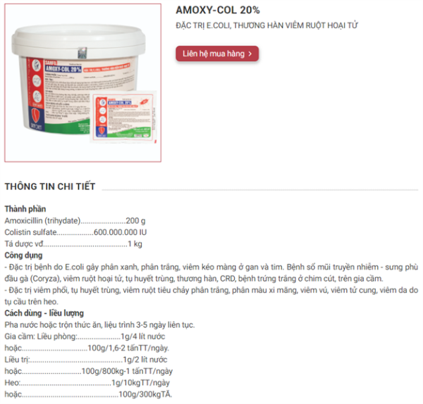 SANFO AMOXYL COL 20% - Gói - Ảnh 4