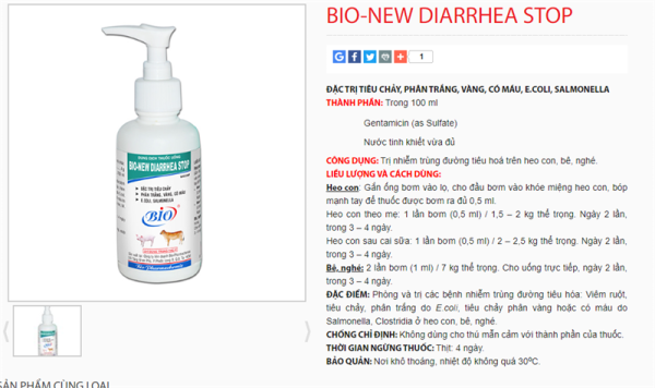 Bio New Diarrhea Stop 150ml _Gentamycin Oral - Lọ - Ảnh 4