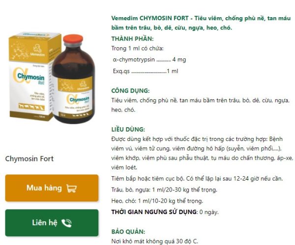 VMD CHYMOSIN FORT - Thùng 25 chai - Ảnh 3