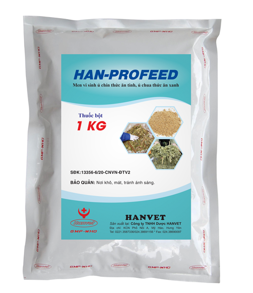 Han PROFEED 1kg - Men ủ thức ăn xanh và thức ăn tinh - Gói