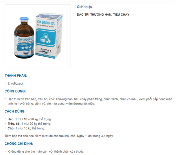 ANOVA ENROCIN 10% - Lọ 100ml - Ảnh 2