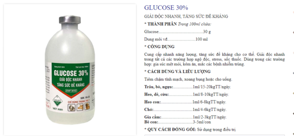 VIAVET Glucose 30% 100ml - Lọ - Ảnh 3
