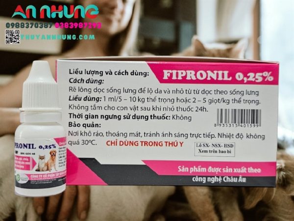 Goovet Fipronnil 0.25% (nhỏ sống lưng) 10ml - Hộp 25 lọ - Ảnh 4