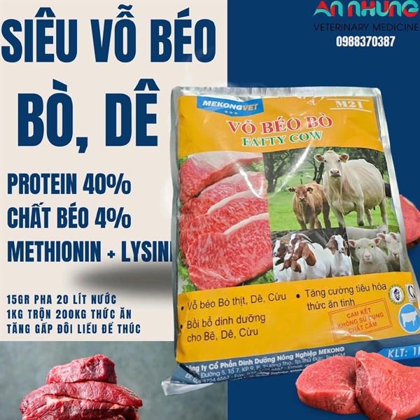 MEKONG M21 VỖ BÉO BÒ 1kg - Gói 1Kg
