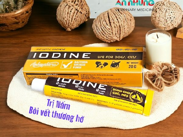 Á Châu IODINE (gel thú cưng) - sát trùng vết thương, trị nấm - Tuýp 20gr - Ảnh 3