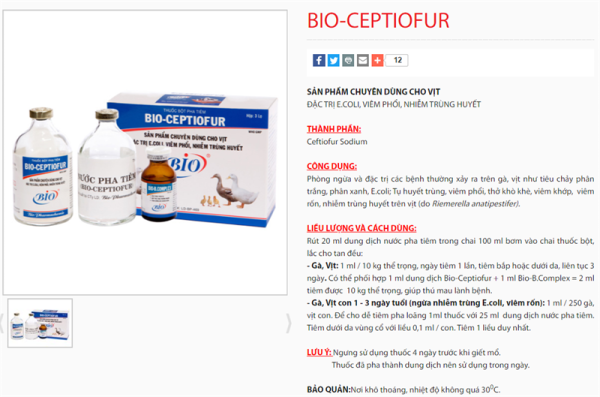 BIO CEPTIOFUR VỊT - Cặp 500ml - Ảnh 5