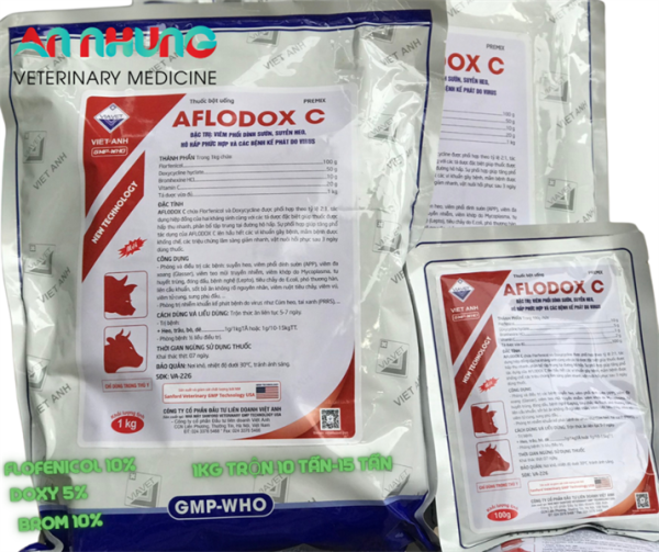 VIAVET A FLODOX C 1kg - Hàng trộn - Gói 10in1