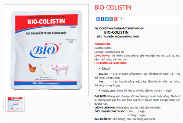 Bio Colistin - Gói 100gr - Ảnh 3