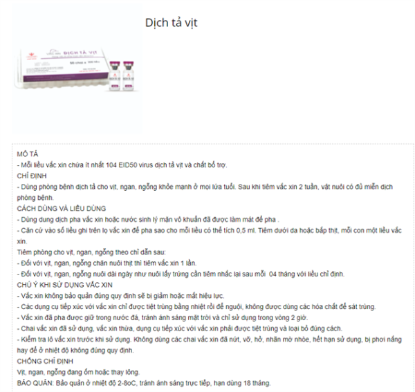 Vaccine Hanvet Dịch tả vịt 1.000 liều - Lọ 1.000 liều - Ảnh 3