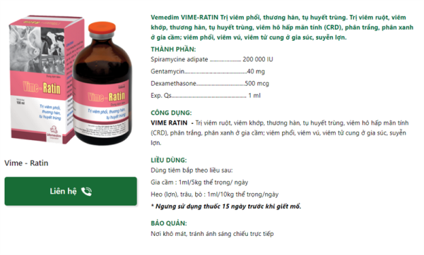 VMD Ratin 20ml - lọ/20ml - Ảnh 3