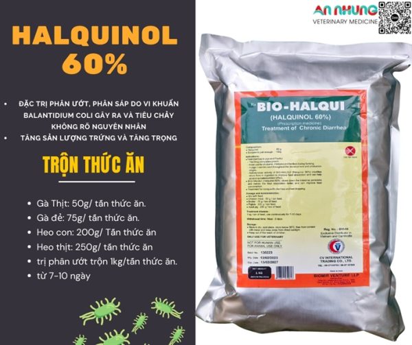 CV HALQUINOL 60% - 1kg xá - Gói