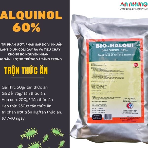 CV HALQUINOL 60% - 1kg xá - Gói
