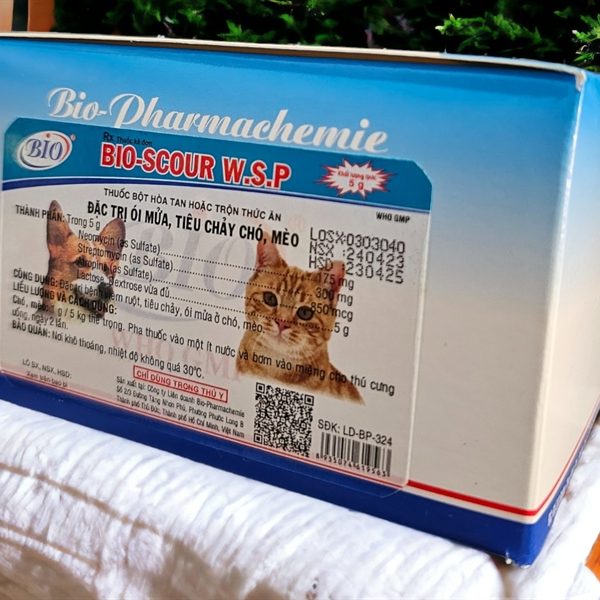 Bio Scour W.S.P 5gr - Đặc trị tiêu chảy chó, mèo - Gói