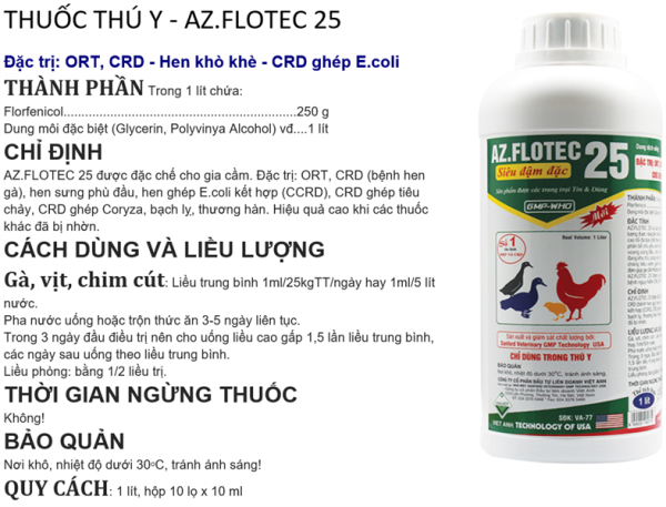 VIAVET AZ. FLOTEC 25 - 1 Lít - Chai 1 lít - Ảnh 2