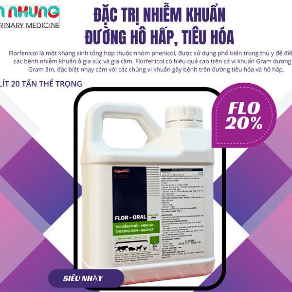 Á CHÂU FLOR 20% Oral 1 lít - Can 1 lít