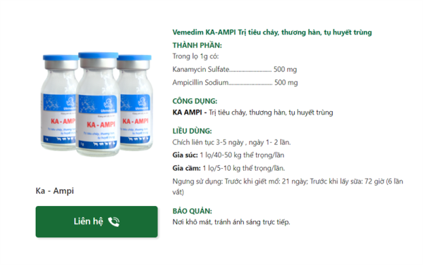 VMD K Ampi 1gr - Hộp 10 lọ - Hộp - Ảnh 2