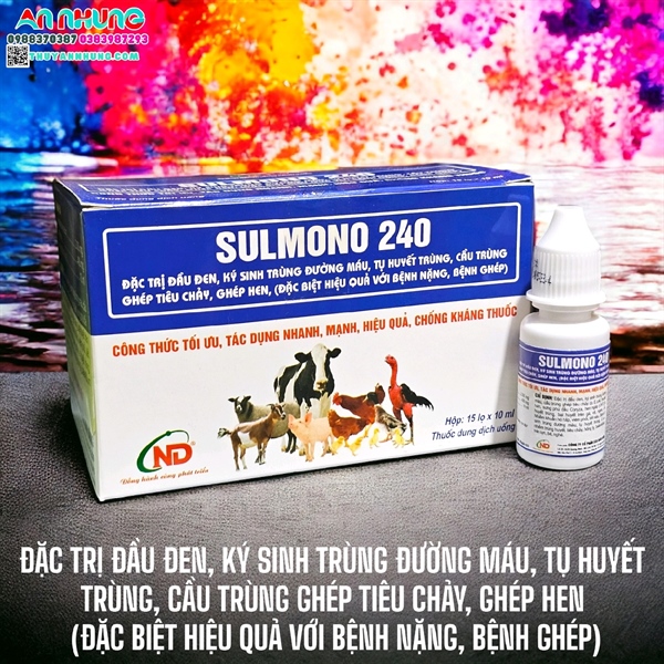 ND Sulmono 240 (SulfaTrime ) 10ml Oral - Hộp 15 lọ