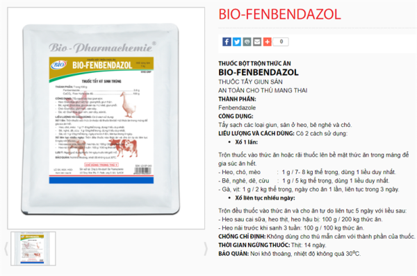 BIO FENBENDAZOL - Gói - Ảnh 2